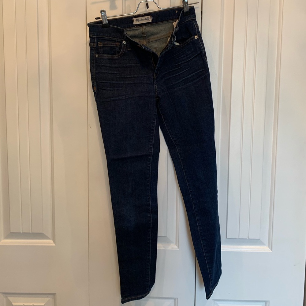 Madewell 9” high riser skinny.